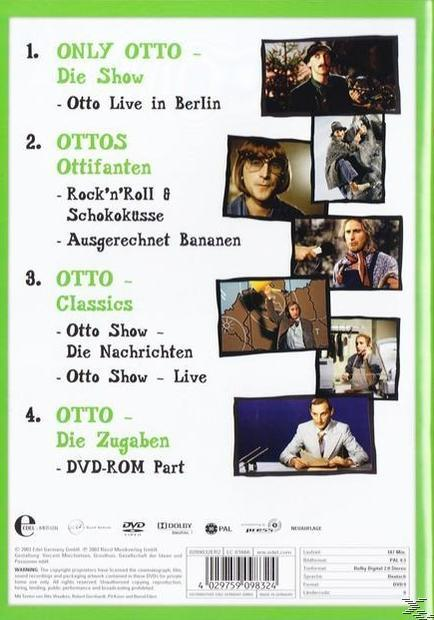DVD-Rückseite mit Fotos und Text.