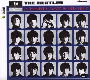 A Beatles 'A Hard Day's Night' című albumának borítója. A zenekar tagjainak 20 fejképe egy rácsban.