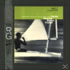 Albumcover für Herbie Hancocks Maiden Voyage. Es zeigt eine Silhouette, die auf dem Wasser segelt.