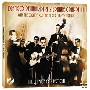 Album borító: Django Reinhardt & Stephane Grappelli a zenekarral, akik hangszereken játszanak.