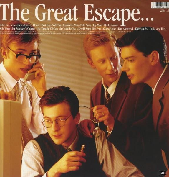 Albumcover von The Great Escape. Vier Männer in Anzügen, einer telefoniert. Text enthält Songtitel und Credits.