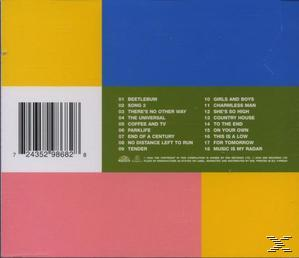 Rückseite des Blur-Albums mit Trackliste. Das Cover hat farbige Blöcke und einen Barcode.
