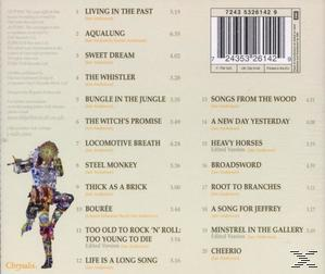 CD-Rückseite mit Songtiteln und einer Figurenillustration.
