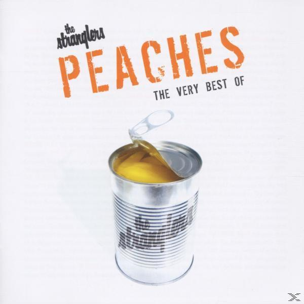 Album borító nyitott őszibarack konzervdobozzal, szöveg: Peaches by The Stranglers.