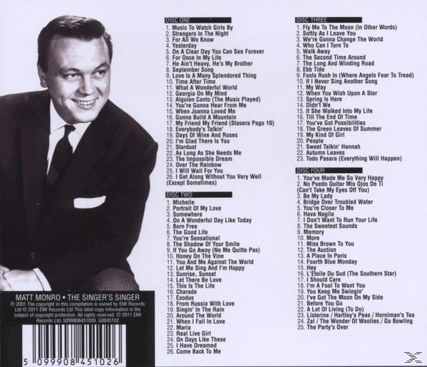 Schwarz-weiß Albumcover mit einem lächelnden Mann und Songlisten.