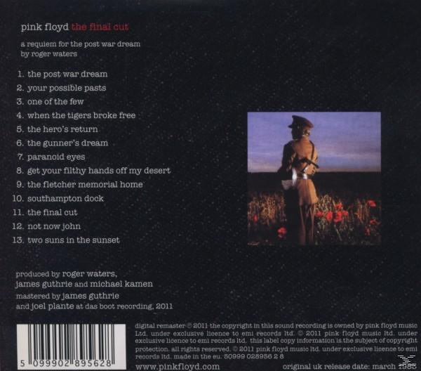 - Pink Floyd Final Cut - (CD) The
