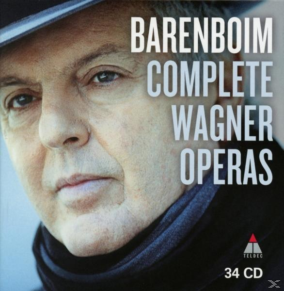 Album borító: Férfi arca. Szöveg: 'Barenboim, Complete Wagner Operas', 34 CD.