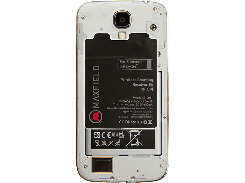MAXFIELD Wireless Charging, Samsung, Galaxy S4 mit NFC, Schwarz