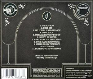 Ein schwarz-graues CD-Cover mit Titelliste.