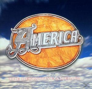 Albumcover mit einem goldenen Kreis mit dem Wort 'AMERICA' in weißen Buchstaben und blauem Himmel.
