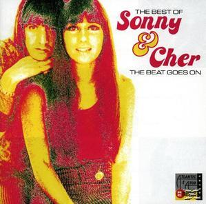 Albumcover. Sonny & Cher, rot und gelb. Titel: The Best of Sonny & Cher.