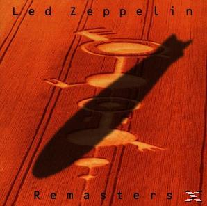 Led-Zeppelin-Albumcover mit einer Luftaufnahme von Kreisen auf einem Feld. Braun-weißer Hintergrund.
