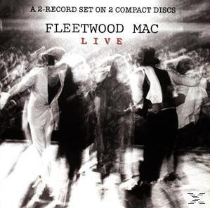 Fleetwood Mac Live Albumcover mit verschwommenen Personen im Hintergrund. Ein 2-Platten-Set auf 2 CDs.