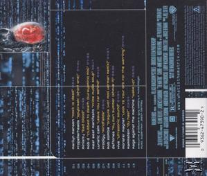 The Matrix DVD-Hülle. Blaues und schwarzes Design mit Filmdetails und Bild eines roten Embryos.