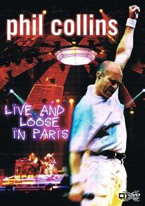 DVD-Cover von Phil Collins, live auf der Bühne, mit Mikrofon.