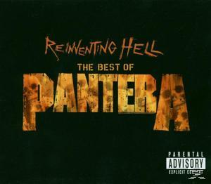 Albumcover: Der Text 'Reinventing Hell' und 'The Best of Pantera' mit dem Logo der Band.