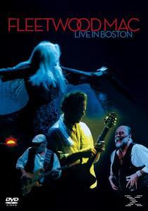 DVD-Cover mit Fleetwood Mac Bandmitgliedern auf der Bühne. Roter Text: Live in Boston.