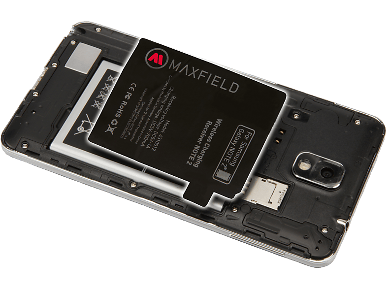 MAXFIELD Wireless Charging, Note 2, Schwarz Samsung, Galaxy