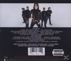 CD-Cover mit My Chemical Romance Bandmitgliedern und Songtiteln. Schwarz-Weiß-Thema.