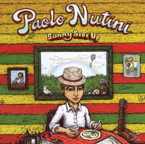Album borító: Paolo Nutini, 'Sunny Side Up'. Egy személy tojást eszik.
