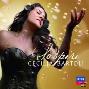 Albumcover, eine Frau mit Blasen. Titel: Sospiri, Cecilia Bartoli.