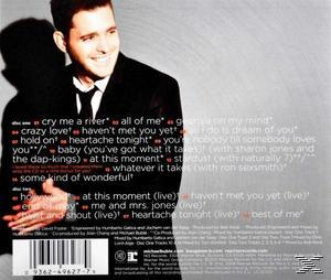 Rückseite eines CD-Cases mit Songtiteln und einem Foto von Michael Bublé.
