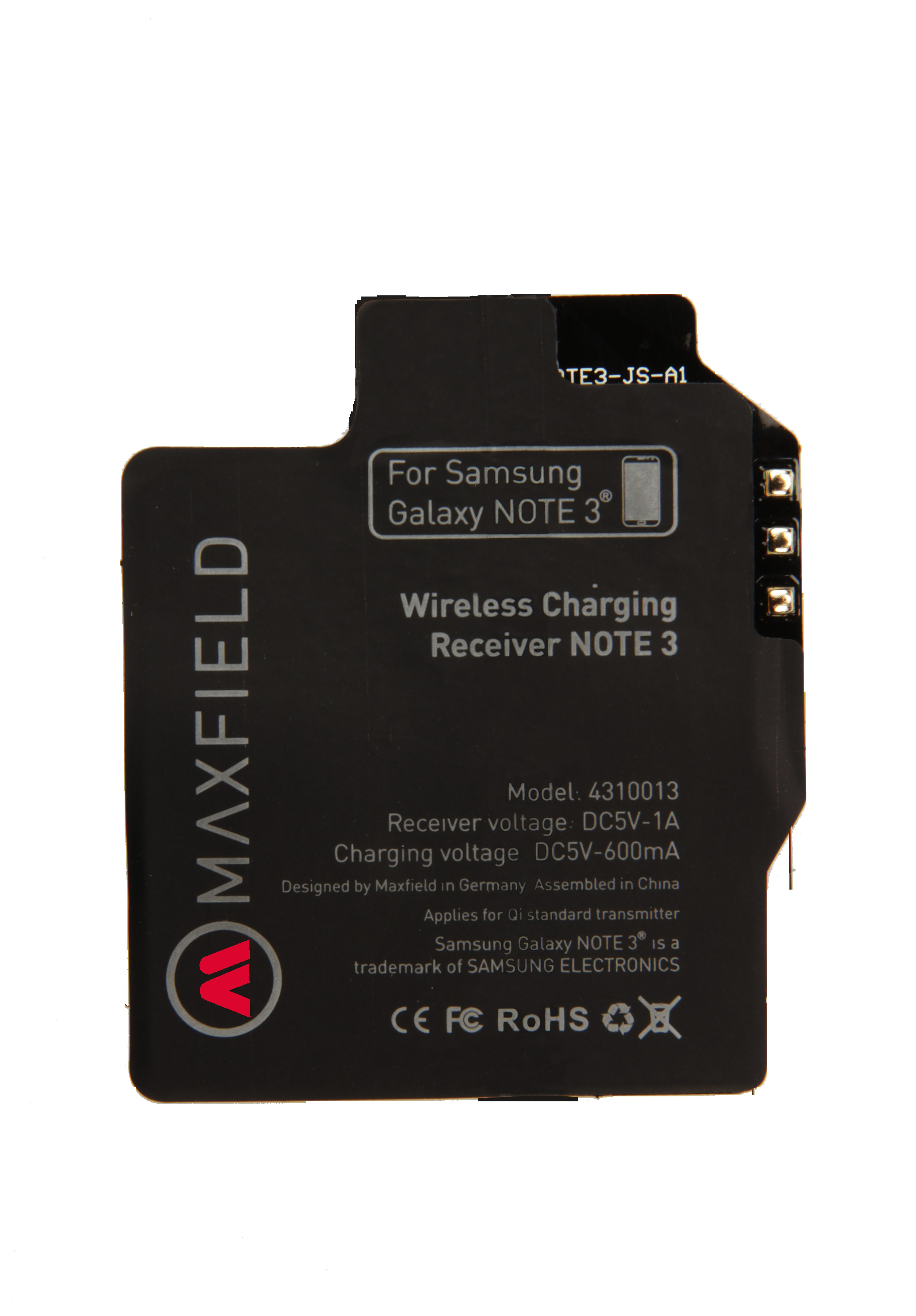 MAXFIELD Wireless Charging, Samsung, Galaxy Note 3, Schwarz