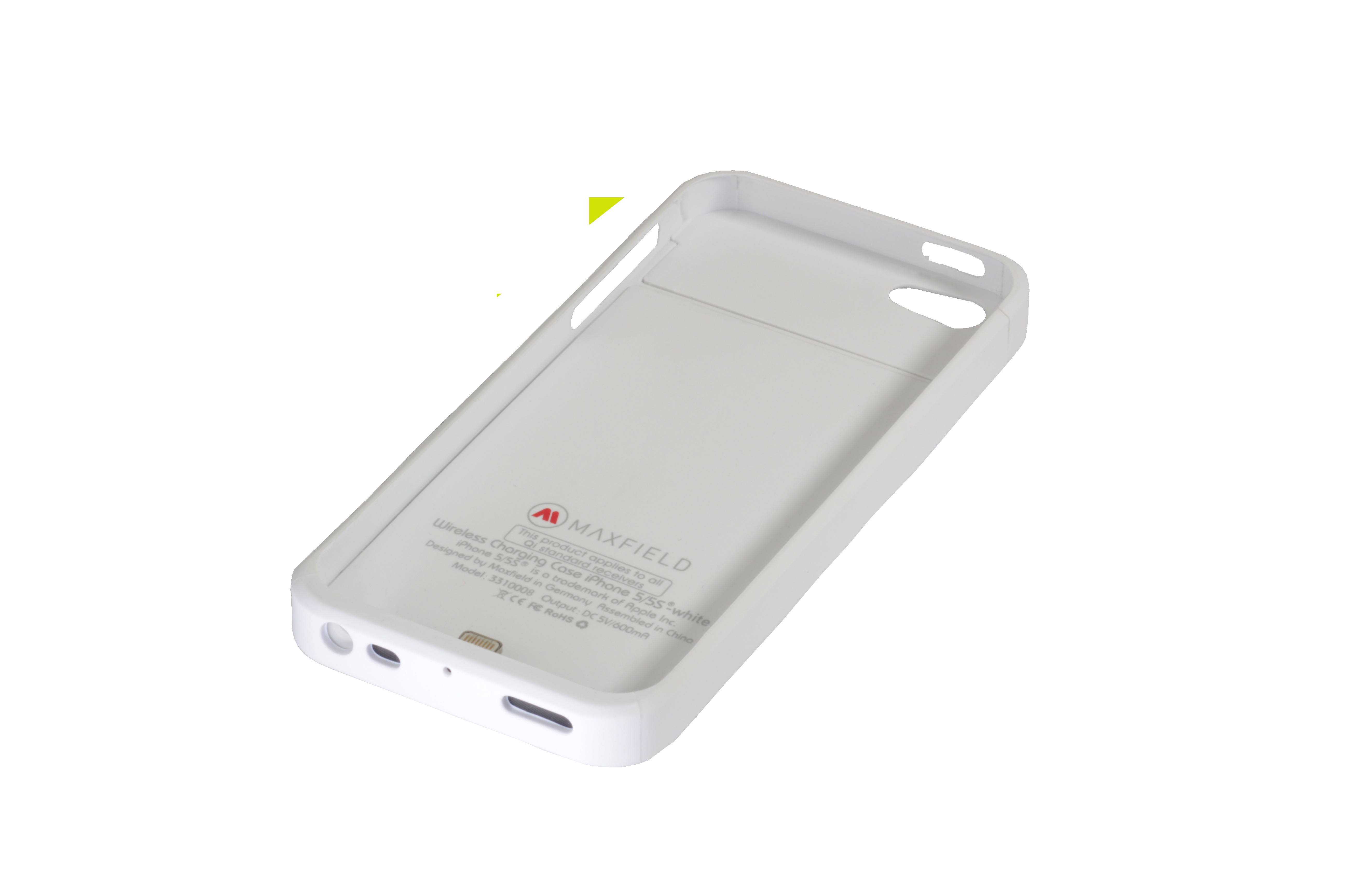 MAXFIELD Wireless Charging Case, Backcover, Apple, iPhone 5, iPhone 5s, Weiß