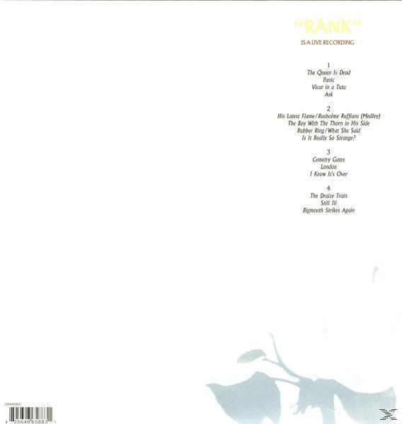 Albumcover mit einer Liste von Songtiteln und einem weißen Hintergrund.