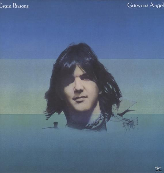 Albumcover von Gram Parsons' 'Grievous Angel' mit einem Porträt des Sängers.