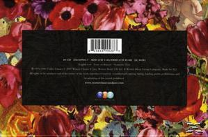Rückseite der CD. Blumiger Hintergrund mit Barcode oben.
