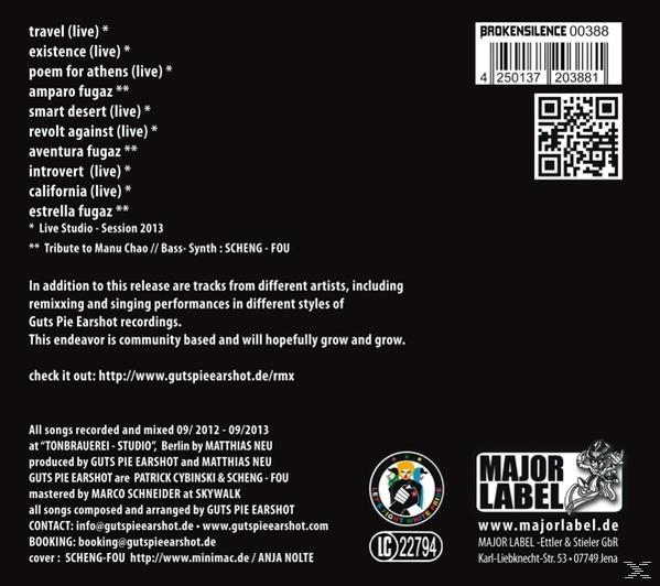Guts Pie Earshot - Amparo Fugaz  - (CD)