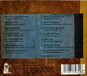 Rückseite der CD-Hülle mit Titelliste. Der Hintergrund ist blau mit Text und einem Barcode.