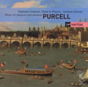 Albumcover mit einem Gemälde einer Flussszene mit Booten und einer Brücke. Der Titel lautet Purcell. Klarer Himmel.
