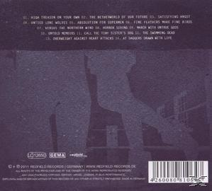 CD-Cover mit Text. Text oben auf dem Cover und eine Silhouette einer Person unten.