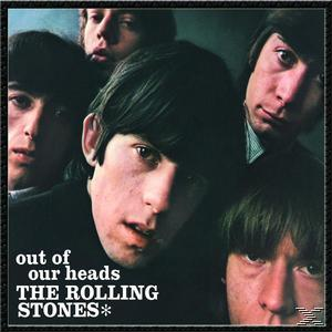 Albumcover mit Gesichtern von Bandmitgliedern. Der Titel lautet Out of Our Heads von The Rolling Stones.