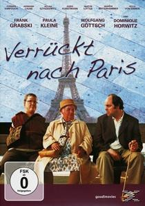 Filmplakat 'Verückt nach Paris' mit Schauspielern, dem Eiffelturm und einer Bewertung.