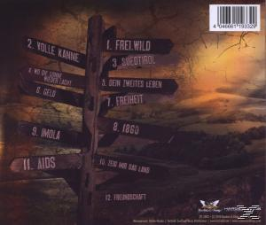 CD-Cover mit einem Wegweiser. Viele Schilder weisen auf verschiedene Orte hin. Text auf Deutsch.