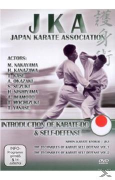 DVD-Cover. Zwei Männer in Karate-Posen. Text in Japanisch und Englisch, mit einem roten Kreis.