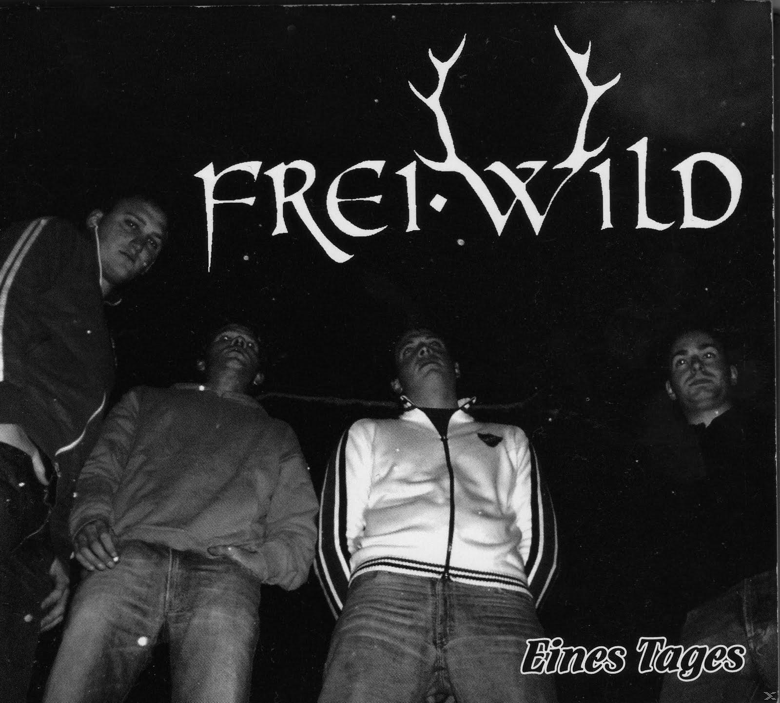 Albumcover: vier Männer in Schwarzweiß, mit dem Text FREI.WILD und Eines Tages.