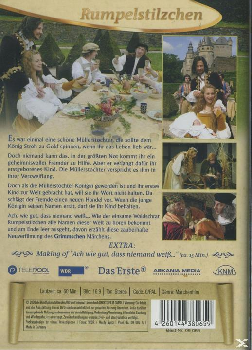 DVD-Cover mit einer Szene. Text auf Deutsch. Personen in der Szene, Burg im Hintergrund.