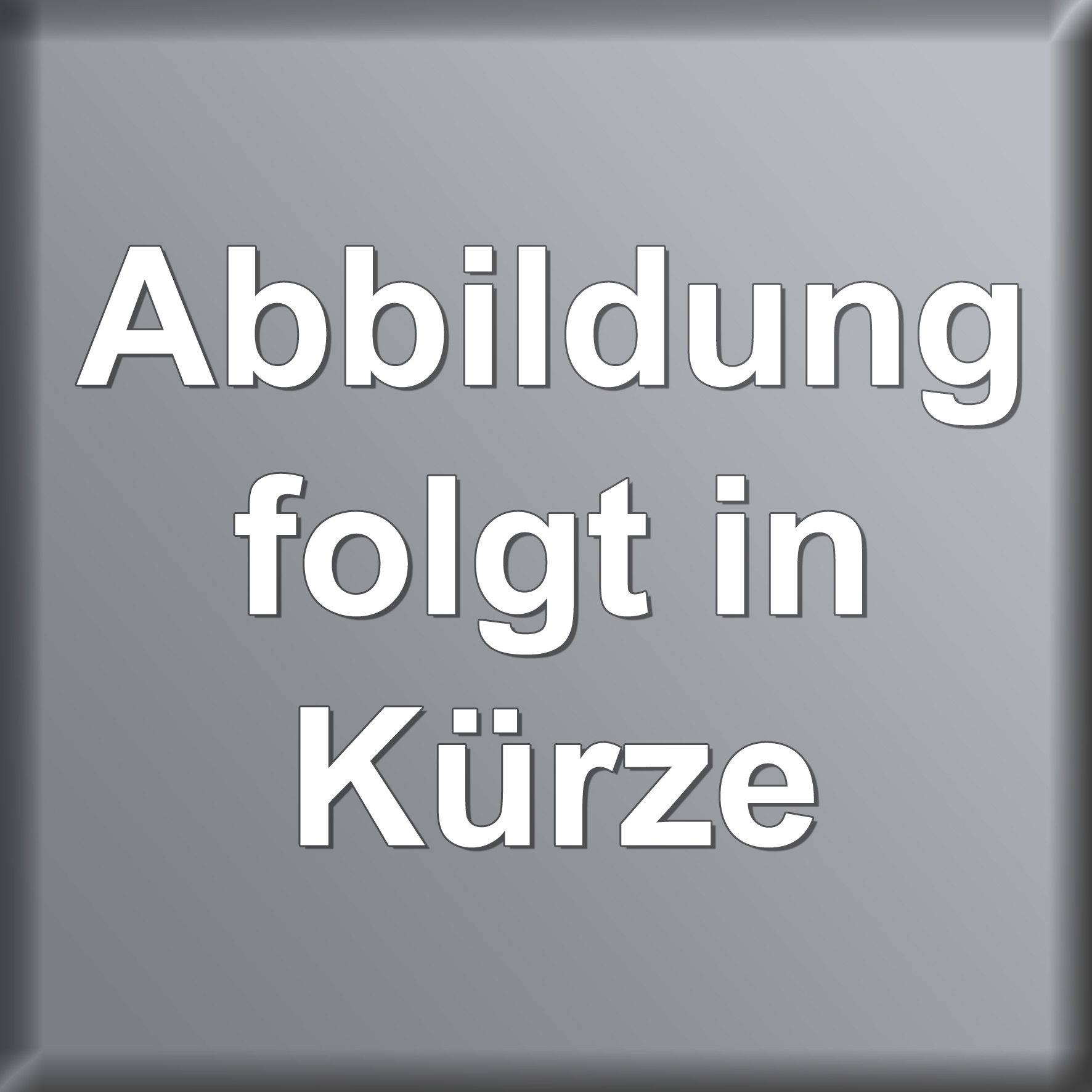 Ein grauer Hintergrund mit weißem Text, der 'Abbildung folgt in Kürze' lautet. Der Text ist in einer einfachen Schriftart.