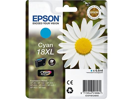 EPSON C13T18124012 - Cartouche d'encre (Cyan)