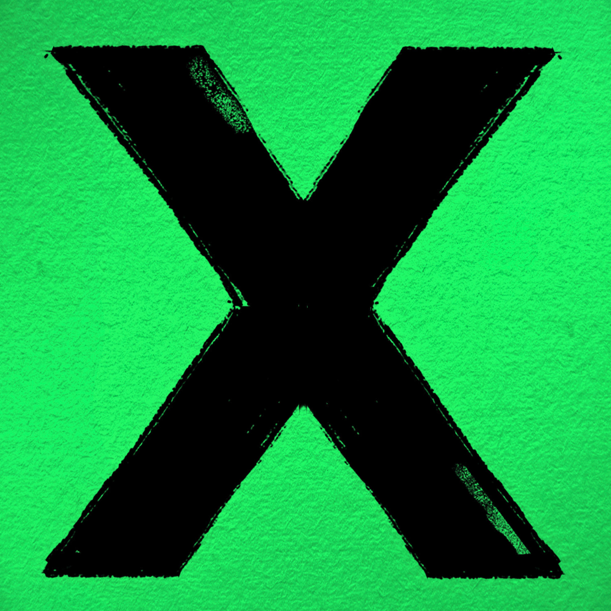 Un fond vert texturé avec un grand 'X' noir au centre. Le 'X' apparaît légèrement vieilli.