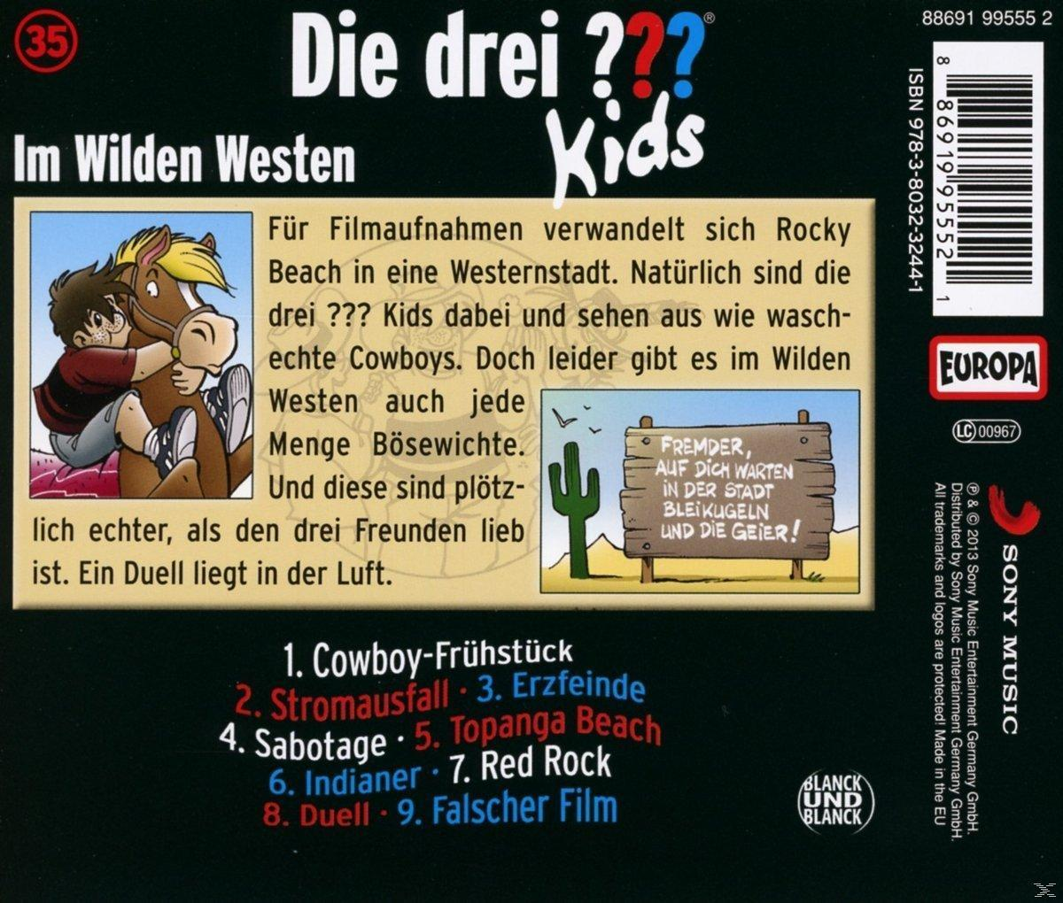 DVD-Rückseite mit einer Cartoon-Szene. Text auf Deutsch, ein Junge mit einem Pferd und ein Kaktus.