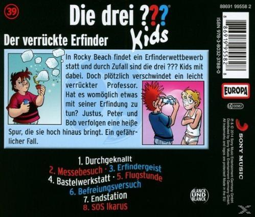 CD-Rückseite mit Comicfiguren, deutschem Text und einer Liste von Kapiteltiteln.