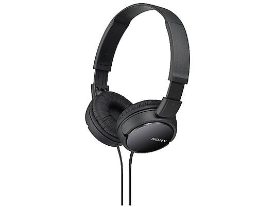 Auriculares - Sony MDR-ZX110, Con cable, 12 Hz- 22kHz, 98 dB, De diadema, Supra-aural, Negro