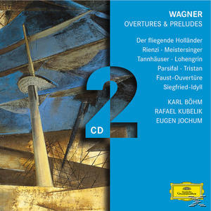 Album borító, Wagner Overtures & Preludes. Egy zenei borító építészeti és absztrakt képekkel.