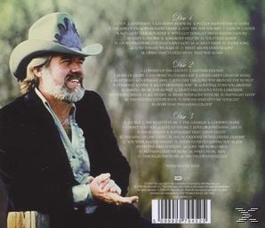 Album-Rückseite: Ein Mann auf der linken Seite. Eine Liste der Songs und Credits befinden sich auf der rechten Seite.