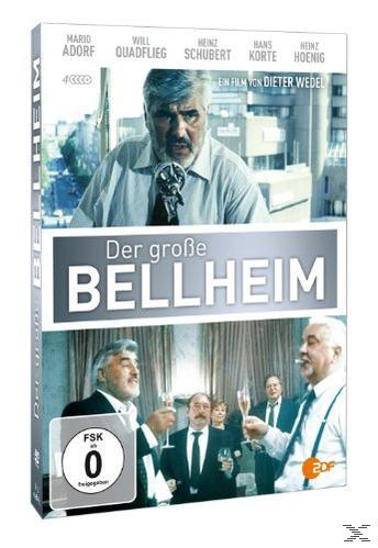DVD-Cover. Mann spricht in ein Mikrofon. Titel: Der große BELLHEIM. Namen der Schauspieler oben.